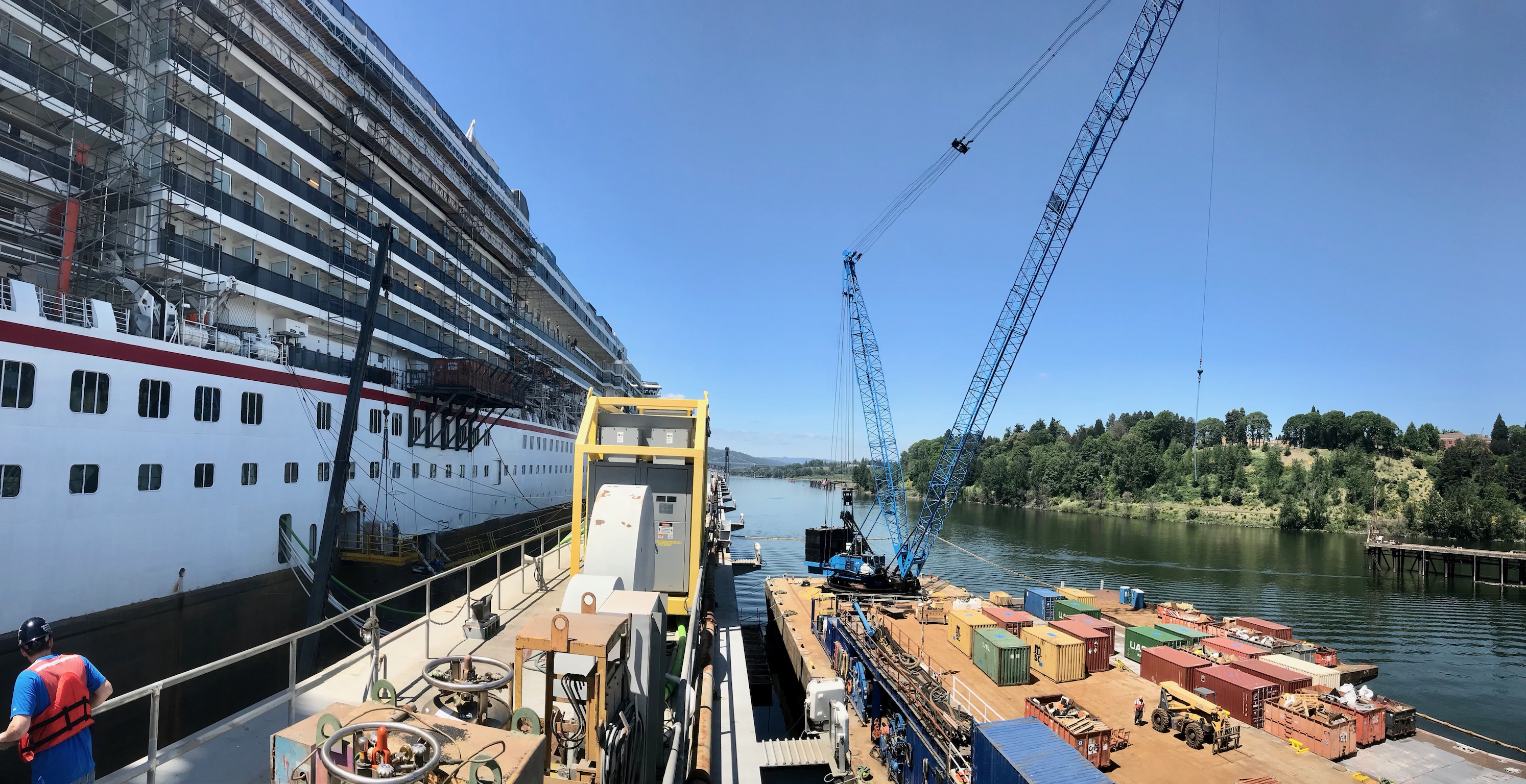 Carnival Legend Cruise Ship Crane Support